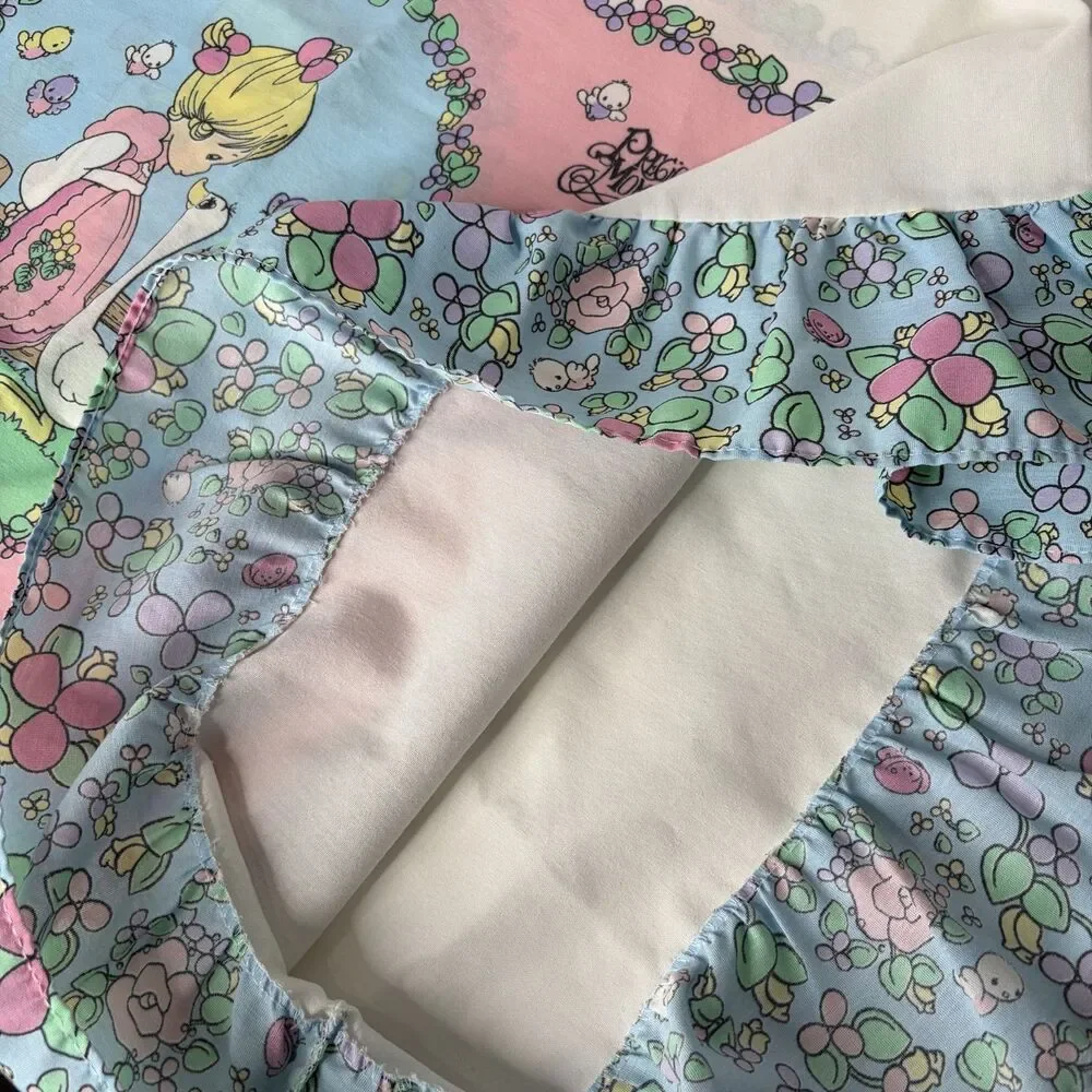 Vintage Precious Moments Pillow Case Ruffle Goose Springmaid Standard